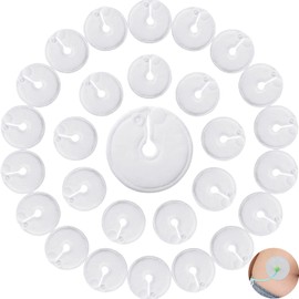 Paquete de 28 almohadillas de tubo G, almohadillas de botón abdominales para tubo G, cubiertas suaves de tubo G, almohadillas absorbentes,...         