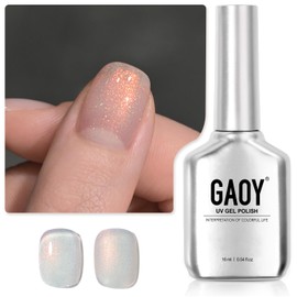 GAOY Shimmer Gel Nail Polish, 16ml Clear Glitter Gel Polish, UV Light Cure for Nail Art DIY at Home, 3023 Aqua Glimmer