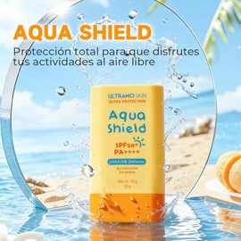 ULTRAMO Protector Solar en Barra, SPF50+ PA++++ UV Stick Acabado Invisible, No Pegajosa para Rostro y Cuerpo 18g