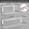 Adjustable Towel Bar for Bathroom Wall Mount17-30.7inch Adhesive Shower Towel