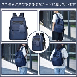 RAKEE, Lightweight, Business Backpack, Large Capacity, Multi-functional, Popular, Business Trip, Travel, Work, School, Unisex, Stylish, blue