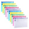 10 Pcs A3 Zipper Document Bag Document Card Holder Homework
