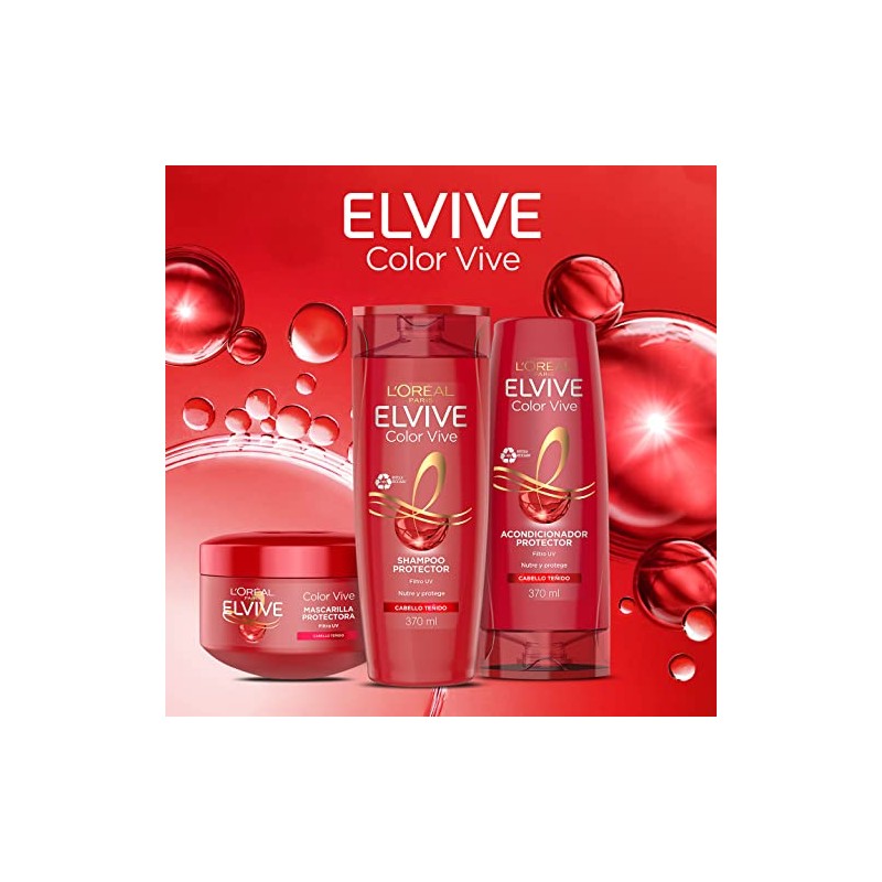 L'Oréal Paris Mascarilla para Cabello Teñido, Vive Elvive, 300 ml