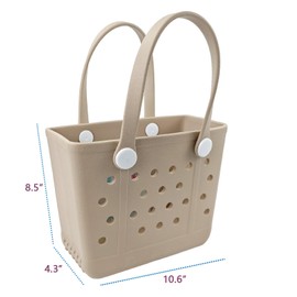 Addoklm Lightweight Extra large Rubber Beach Bag Small mini Tote Bag for Gym Waterproof medium Open Handbag for Pool Sports