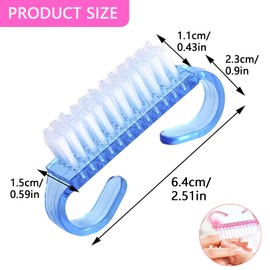 6Pcs Ergonomic Handle Nail Cleaning Brush Comfortable Plastic Handle Scrubbing Nail Brush Eco Friendly Fingernail Brush for Hand Toes Nail Home