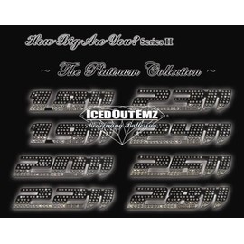 19 Inch Iced Out Emz Wheel Emblem Platinum Black Chrome (pack of 2)