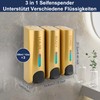 Soap Dispenser ABS 3 x 350 ml Manual 3 Chamber