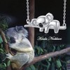 JUSTKIDSTOY Koala Necklace 925 Sterling Silver Cute Animal Koala Bear