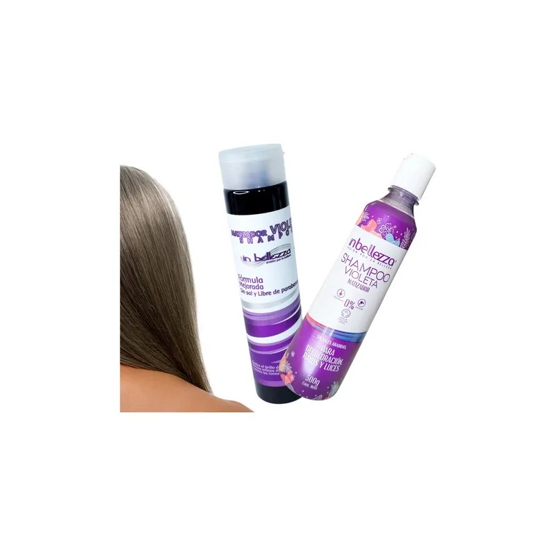 2 Pzas Shampoo Matizador Violeta In Bellezza 500gr