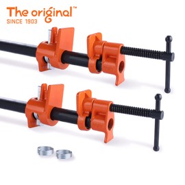 PONY 2-Pack 52 Wood Gluing Pipe Clamp Fixture for 1/2 Inch Black Pipe