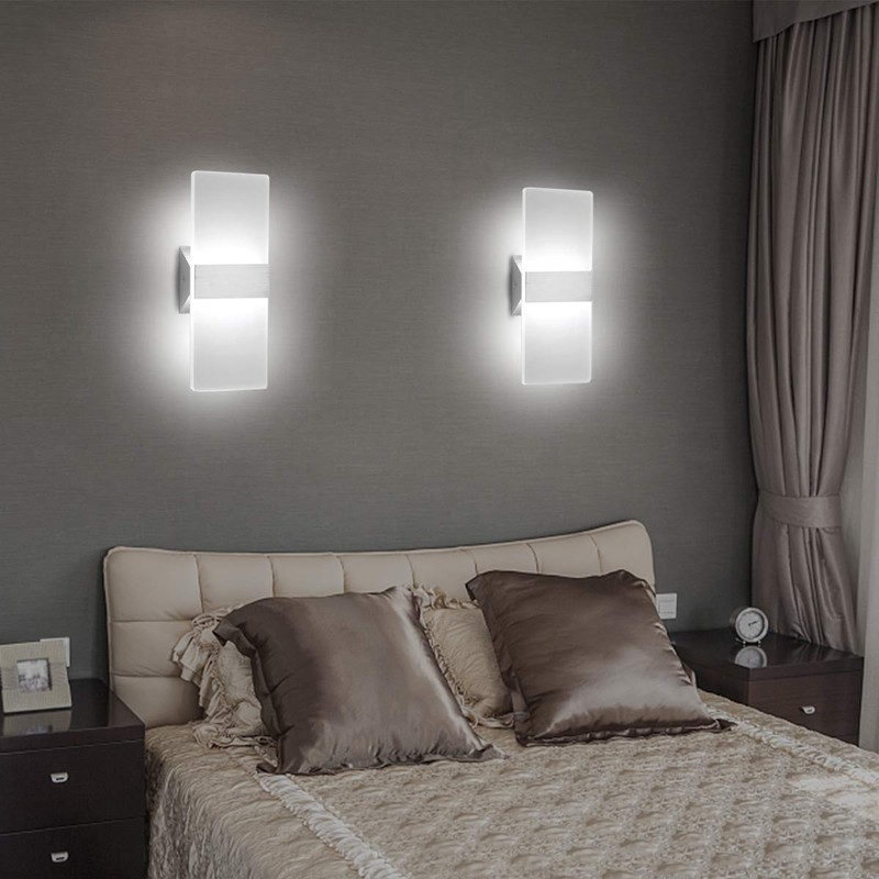 ChangM Modern LED Acrylic Wall Sconce 12W Cool White 6000K