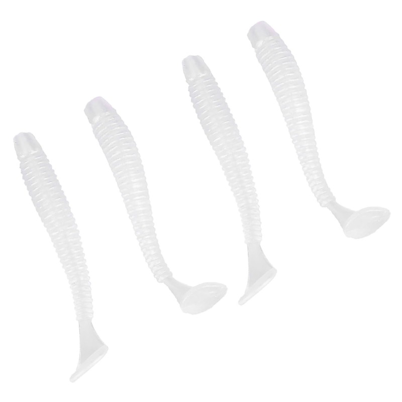 VBESTLIFE 50PCS 5cm Fishing Lures, Soft Plastic T Tail Grub