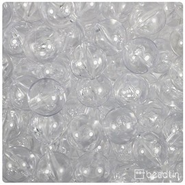 BeadTin Crystal Transparent 14mm Round Craft Beads (36pcs)