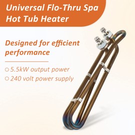ArrogantF 5.5KW 240V Universal Heating Element Replacement for Balboa Spa Heater Element 58083 or Gecko Flo-Thru Hot Tub Spas Electric Heaters (10 inch)