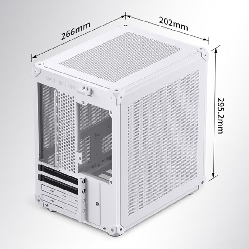 JONSBO C6 White Mini MATX Mesh Case,Simple Compact Desktop Micro