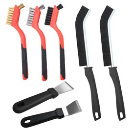 ZAOIIZ 7 Pcs Hard Bristle Crevice Cleaning Brush Kitchen Stove Cleaning Brush Scraper Tool Set, Dead Corners Cleaner Brush for Kitchen Bathroom Toilet Crevice (7 Pcs Versatile Cleaning Set)