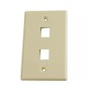 Construct Pro Single-Gang 2-Port Keystone Wall Plate (Ivory)