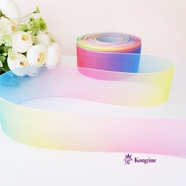 Rainbow Aurora Organdy Chiffon Ribbon DIY Gift Wrapping Ribbon Craft Translucent Ribbon Sentimental Wrapping / 무지개 오로라 오간디 쉬폰 리본 DIY 선물포장 리본공예 반투명리본 감성포장
