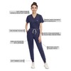 Eadflie Medical Scrubs Set for Women - Classic V-Neck Top