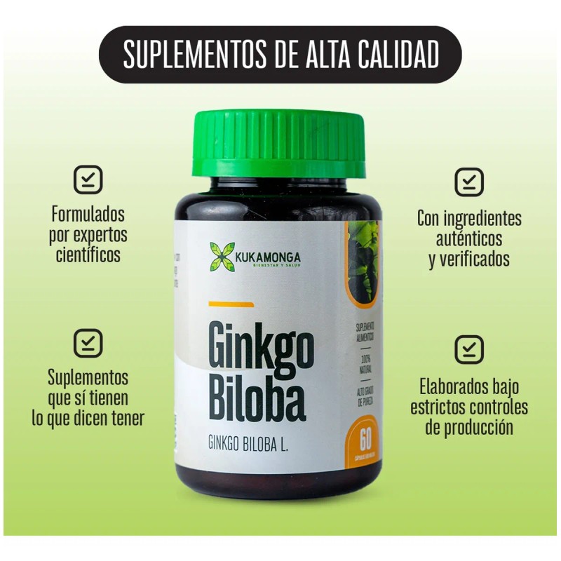 1 Ginkgo Biloba Cpsulas 1 Extracto Ginkgo Biloba Sin Sabor