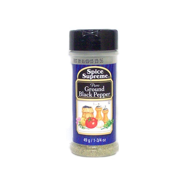 Spice Supreme pure ground black pepper, 2-oz. plastic shaker