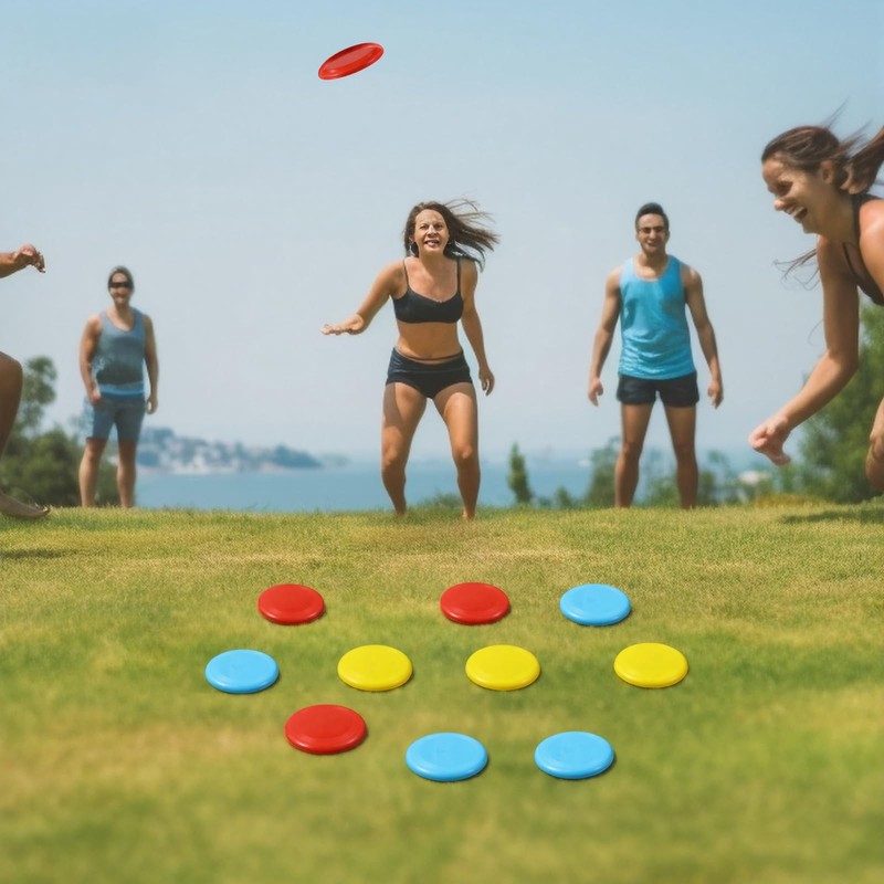 Tasdurian 18 Pcs Mini Flying Disc Game Set 4.6" Interactive