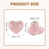 sourcing map Ceramic Cabinet Knobs, 10 Pcs Light Pink Heart
