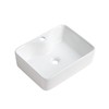 KDKSC Bathroom Vessel Sink 19"x15" Rectangular White Bathroom Sink with