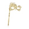 Frediuo Women Masquerade Mask Costume Prop, Metal, Elegant Party Face