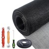 Screen Door Repair Kit, Screen Door Mesh Replacement Kit, Black