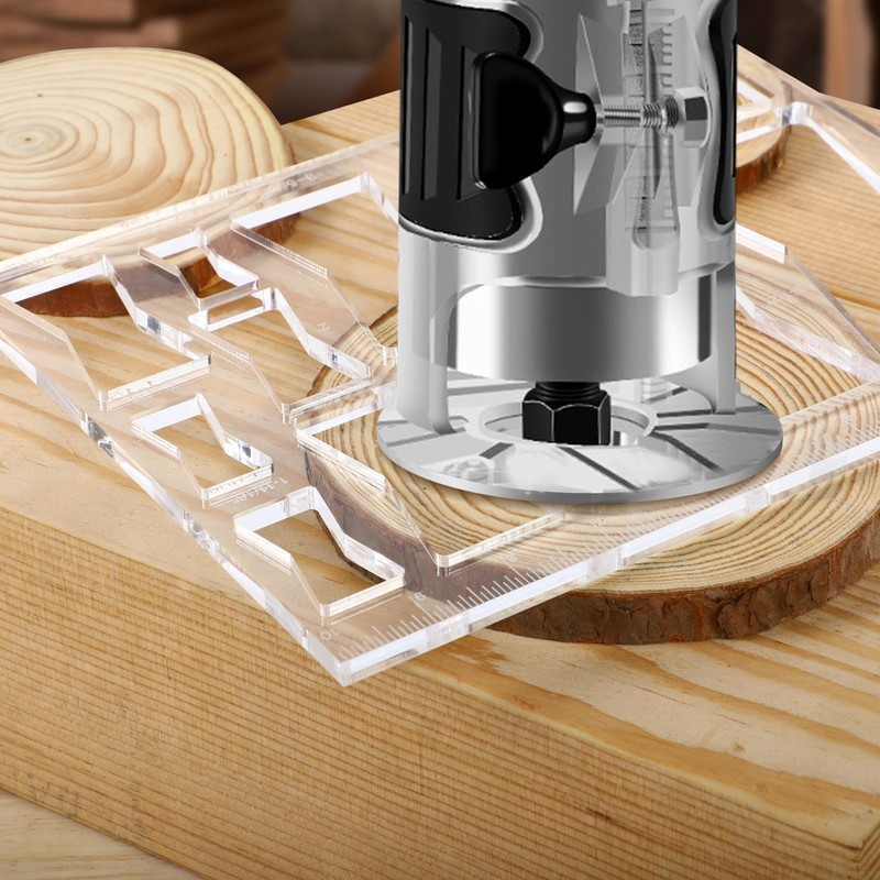 Soimuk Router Templates for Woodworking,Router Jig Butterfly Inlay Templates Decorative,13-in-1