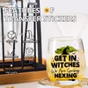 Funny UV DTF Stickers - 20 Sheets Black Witch Magic