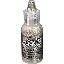 Stickles Glitter Glues Ranger Industries 9696 Stickles, Platinum, Beige