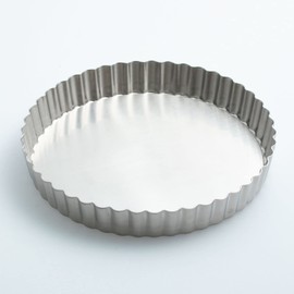 Suncraft PP-692 Patisiere Tart Shape, Corrugated Bottom, 7.1 inches (18 cm), Silver