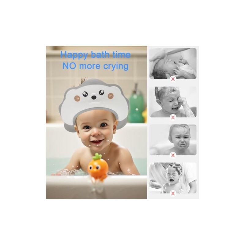 Gorro Ducha Bebé Protector Niños Visera Proteger Ojos Oídos Años