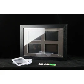 Bivitre Trading Card Display Frame - Wall Mount Baseball Card Display Case with UV Protection Magnetic Card Holder for 4 Standard Cards, Display for Basketball Football Hockey Pokemon MTG Yugioh