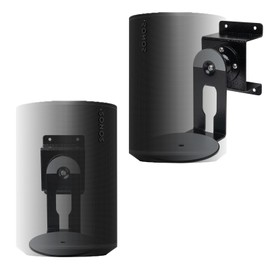 shinar Metal Wall Mount Compatible with Sonos Era 100 Swivels up to 360° / Tilts -70° / +70° Rotation Without Adjusting Screws Max. 12 kg (2-Pack, Black)