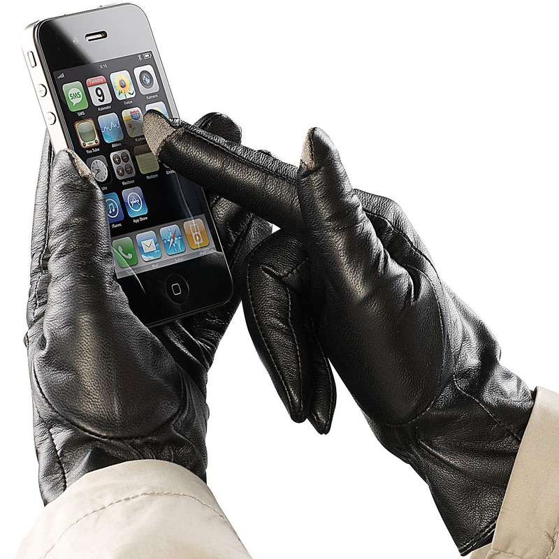 PEARL urban Ladies 'Touch Screen Gloves, Goatskin Leather, Size 6.5