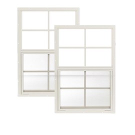 Apple Outdoor Supply W1827W-BX2, 18" W x 27" H Flush Mount Sliding Shed Window, White, Tempered Glass, 2 PK