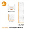 Fiskars 3-Piece Ruler & Connector Set, 6.5"x6.5" and 6.5"x24.5" Rulers,