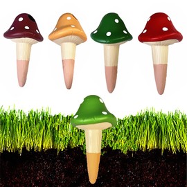 MKNZOME Plant Watering Devices, Terracotta Plants Self-Watering Stakes, Automatic Plant Watering Set, Slow Release, Holiday Plant Nanny for Potted Plants, Flowers, Trees, 4 x 150 ml, B