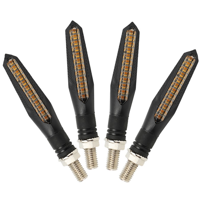 4pcs LED Flowing Water Turn Signal Light Indicator Blinker Flasher