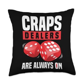 Craps Lover Casino Table Layout Craps Board Dice Craps Throw Pillow