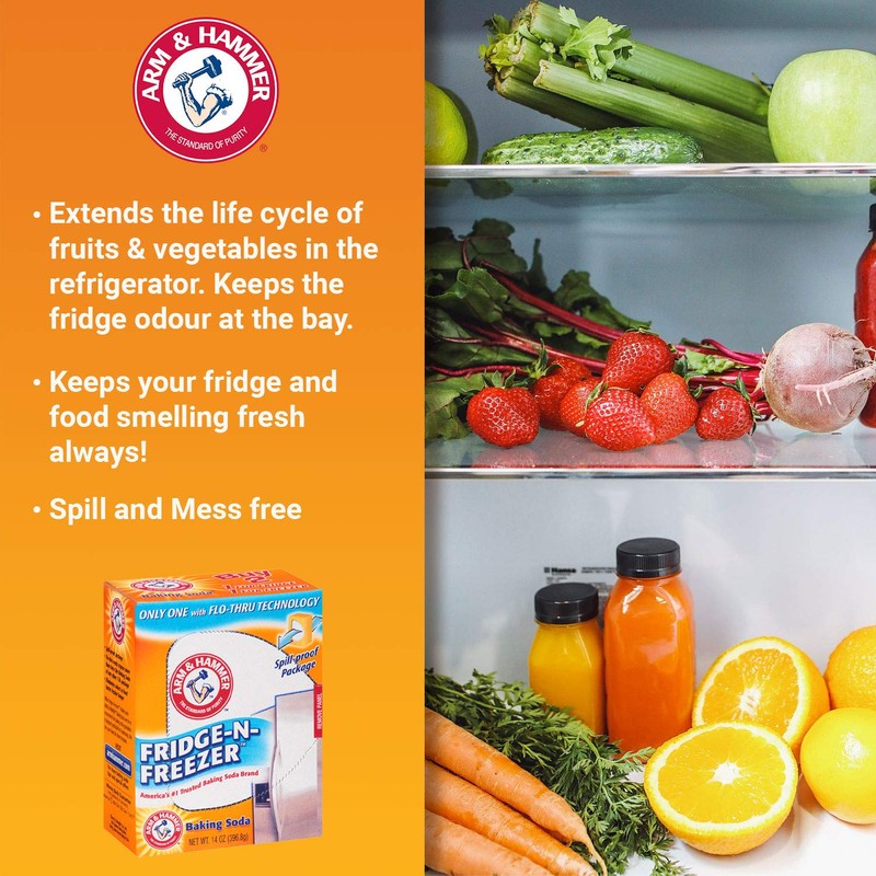 Arm & Hammer - 1155 Fridge-N-Freezer Baking Soda, 14 oz,