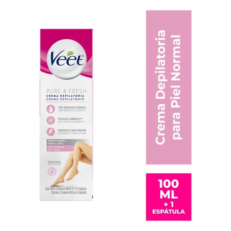Veet Pure & Fresh crema depilatoria piel normal 100ml