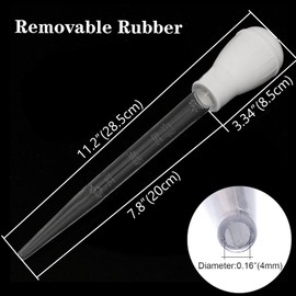 WEAVERBIRD White Manual Fish Tank Water Changer Aquarium Dropper, 30ml Aquarium Clean Pipette Dropper, Fish Tank Cleaning Waste Remover, 11-inch Aquarium Gravel Cleaning Straw