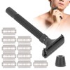 Men Manual Razor Blade Base Set Adjustable Brass Double Edge