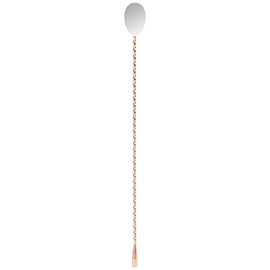 Genware BS-T35C Stainless Steel Copper Coated Teardrop Bar Spoon, 35 cm Length