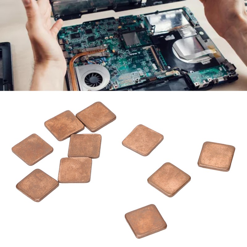 100pcs Heatsink 401w/mk Thermal Conductivity Burr Free Glossy Copper Material