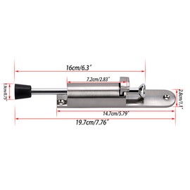 Sumnacon Kickdown Door Stops, Stainless Steel Easy Step Door Stopper, Spring Loaded Telescopic Step On/Off Door Stopper, Adjustable Heavy Duty Door Locks Holder Stop/Release by Foot, Silver